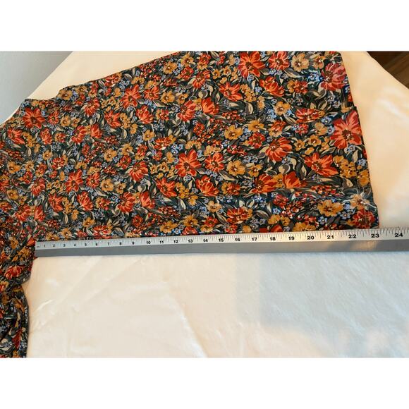 The ZigZag Stripe BOHO Cottagecore Festival Floral Wide Leg Flowy Pants 2XL - Picture 9 of 9